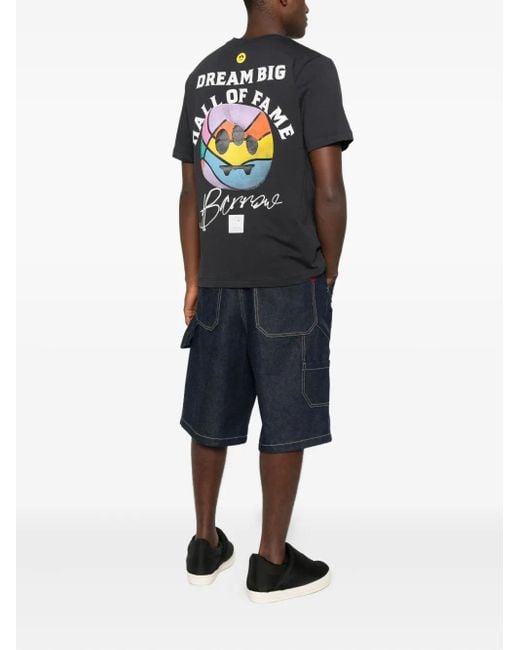 Barrow Black Graphic-Print T-Shirt for men