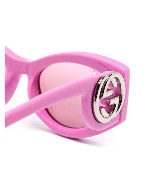 Gucci Pink Oval-Frame Sunglasses