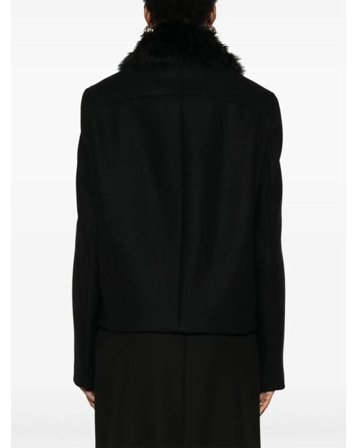 【関税込み】TOTEME ブラック Signature シアリングジャケット TOTEME シアリングカラー ジャケット ブラック | Lyst
