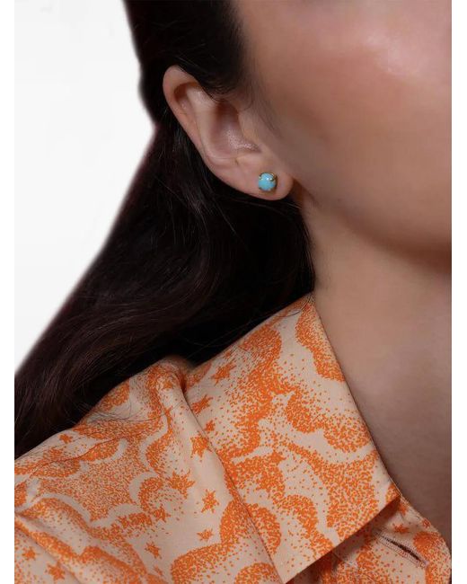 Tanya Farah Metallic Daisy Stud Earrings
