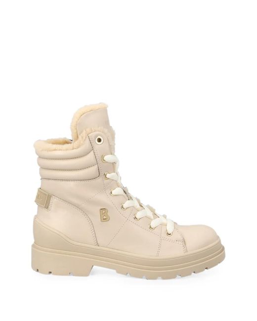 Bogner Natural Quilted Leather Ankle Boots