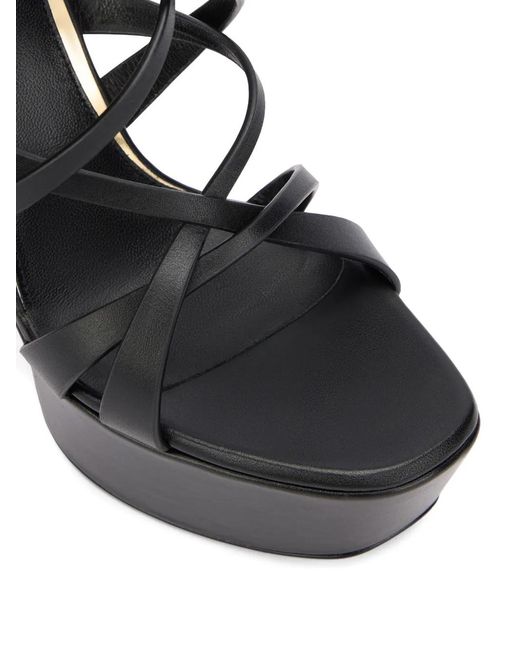 Roberto Cavalli Black Serpentine Stiletto Sandals