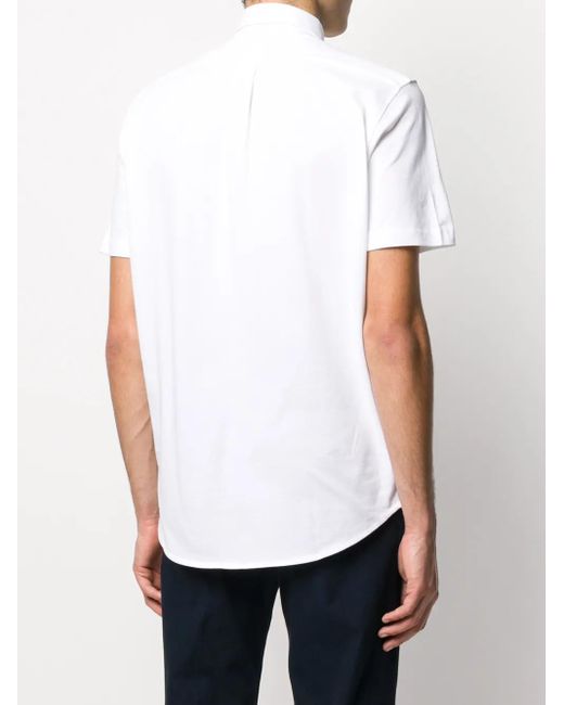 Polo Ralph Lauren White Embroidered Logo Polo Shirt for men