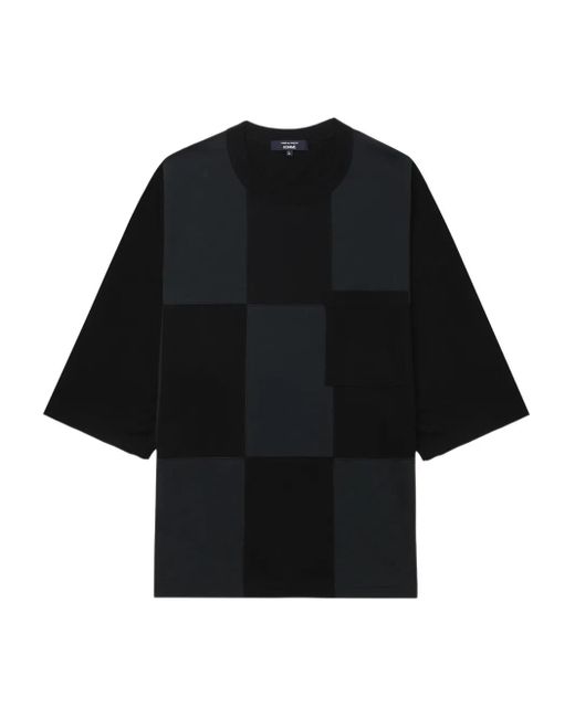 Comme des Garçons Black Check-Pattern Patch-Pocket T-Shirt for men