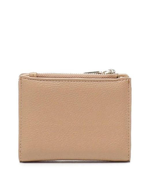 V73 Natural Lettering Zip Wallet