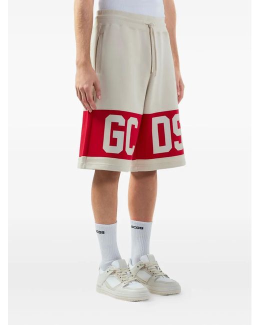 Gcds Red Logo-Print Shorts for men