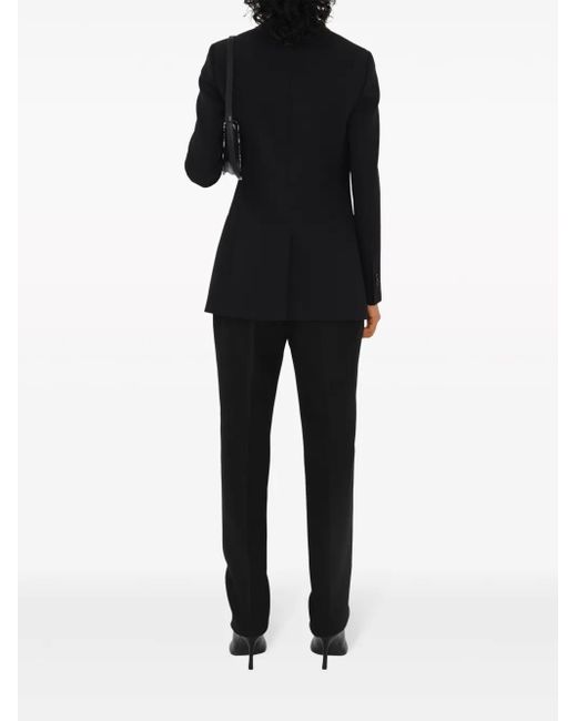 Burberry Black Wool Tailored Trousers