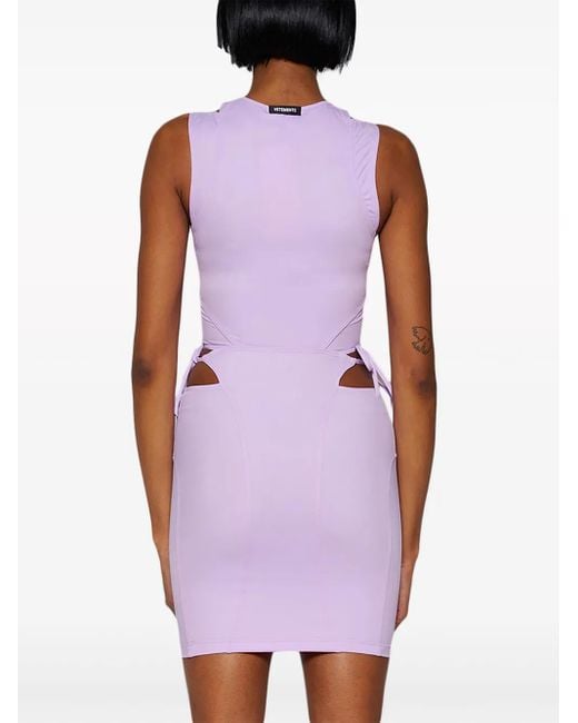 Vetements Purple Deconstructed Bikini Minidress