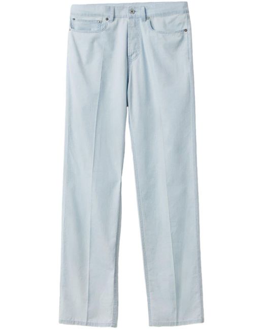 Miu Miu Blue Mid-rise Straight-leg Jeans