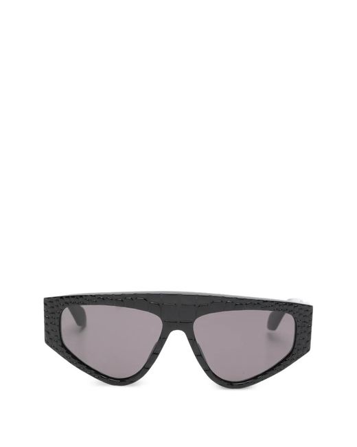 Alaïa Gray Geometric-Frame Sunglasses