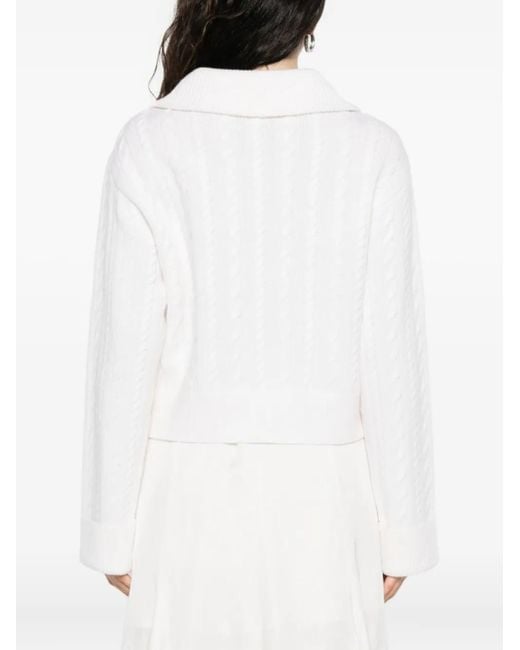 Sandro ケーブルニット セーター White