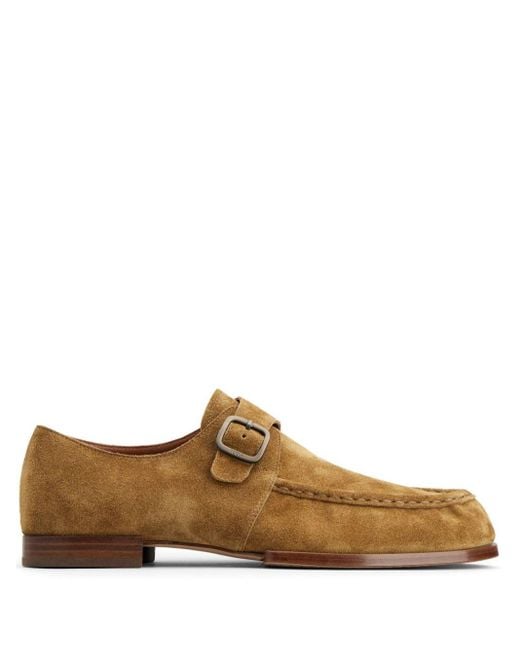 Tod's Brown Suede Monk Shoes for men