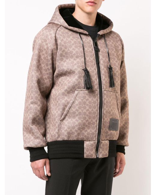 Coach signature online zip hoodie