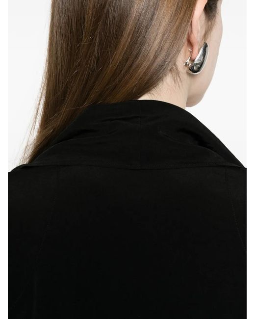Yohji Yamamoto Black Draped Open-Front Jacket