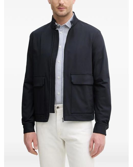 Trussardi Blue Zip-Up Jacket for men