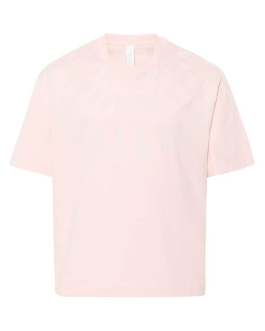 Neil Barrett Pink Bolt-print Cotton T-shirt for men