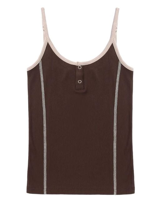 Top A Coste Con Borchie di BAPY BY *A BATHING APE® in Brown