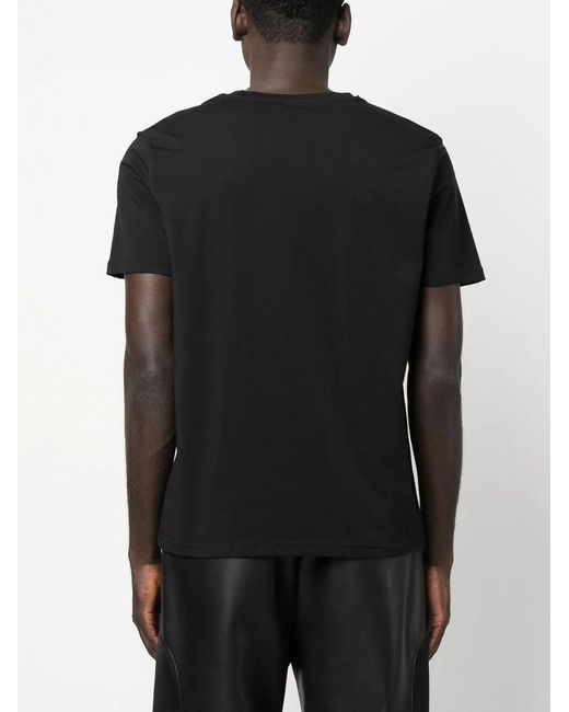 Moschino Black Logo-Tape Detail T-Shirt for men