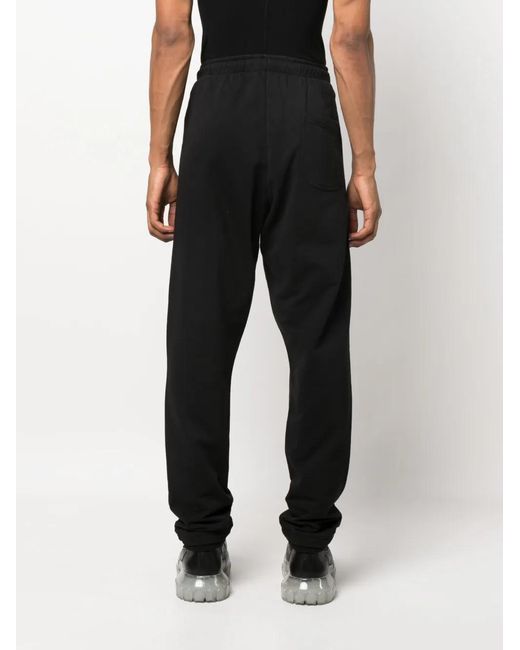 424 Black Drawstring-Waist Cotton Track Pants for men