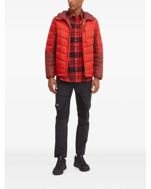 Columbia Red Labyrinth Loop Ii Hooded Chevron-Quilted Jacket for men