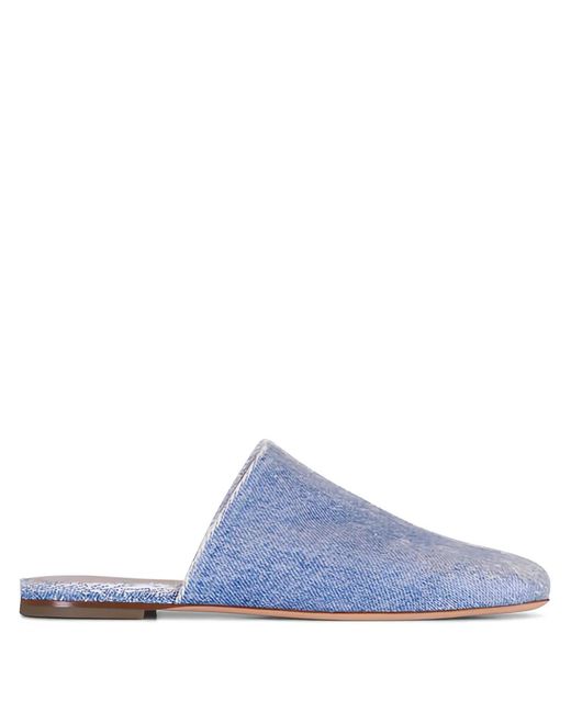 Agl Attilio Giusti Leombruni Blue Memy Seam-Detail Mules