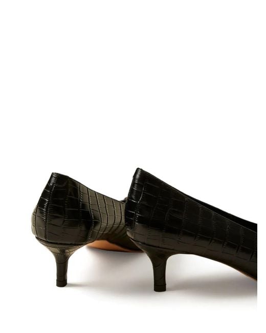 Twinset 50 Mm Oval-T Pumps Met Krokodillen-Reliëf in het Black