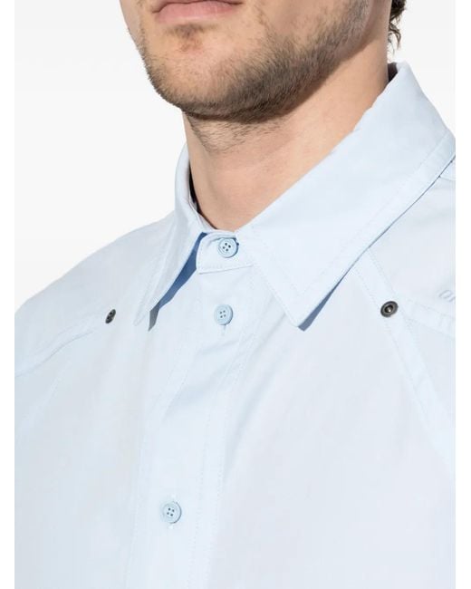 Chaqueta De Algodón Con Botones Off-White c/o Virgil Abloh de hombre de color Blue