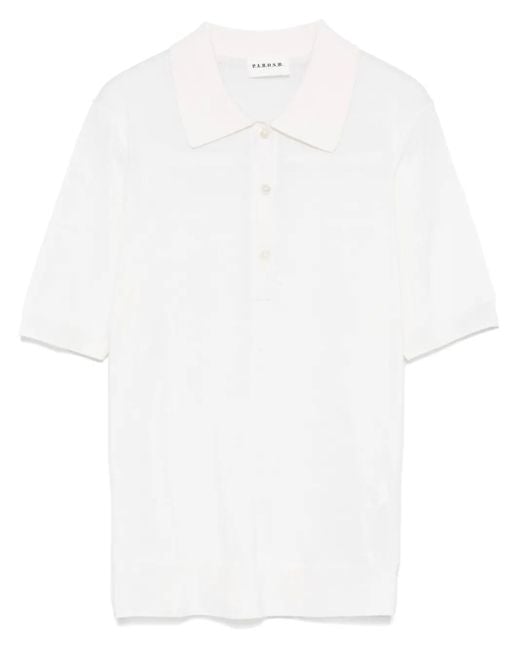P.A.R.O.S.H. ファインニット ポロシャツ White