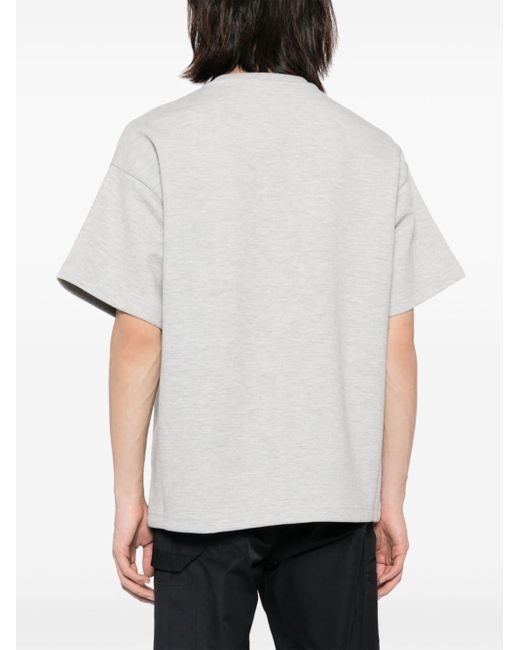 Alpha Tauri White Logo-print Short-sleeve T-shirt for men