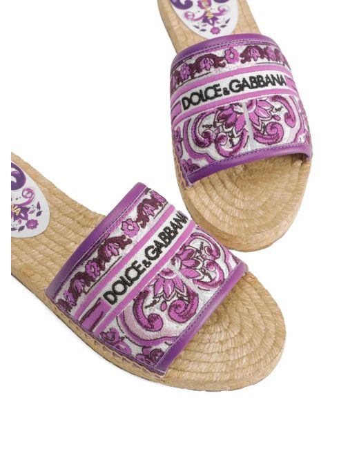 Dolce & Gabbana Purple Dolce & Gabbana Flat Shoes