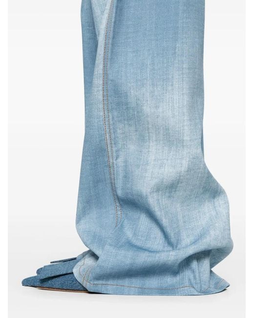 Ermanno Scervino Blue Maroccain Straight Trousers