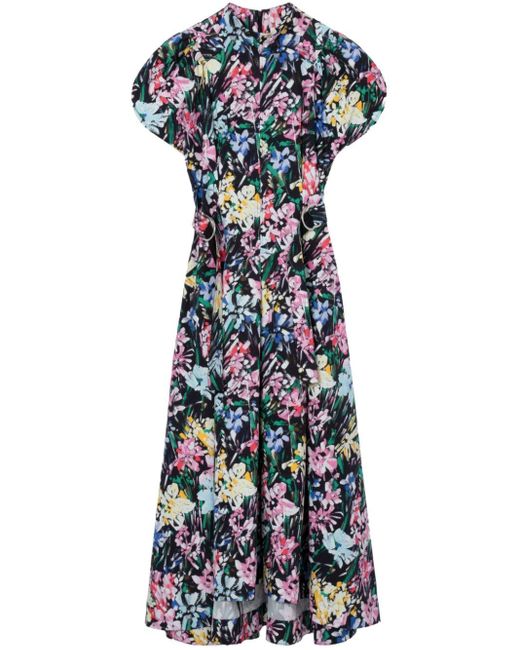 3.1 Phillip Lim Blue Flowerworks Tulip-print Maxi Dress