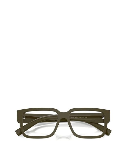 Prada Brille Mit Eckigem Gestell in Black für Herren