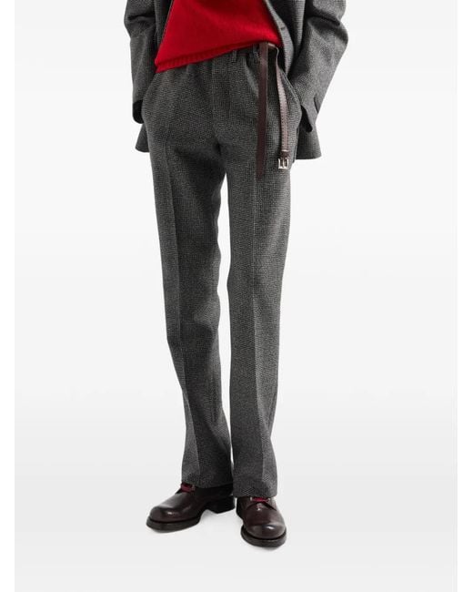Prada Gray Wool Pants for men