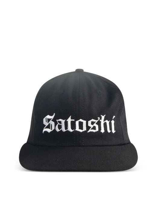 Satoshi Nakamoto Black Og Logo-Embroidered Baseball Cap for men