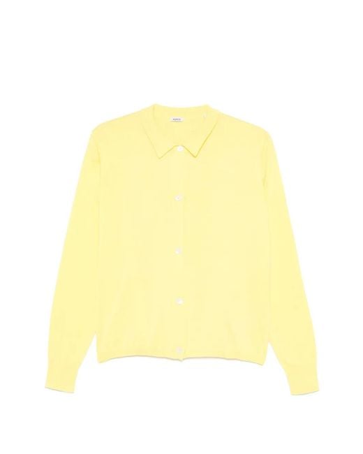 Aspesi Yellow Buttoned Cardigan
