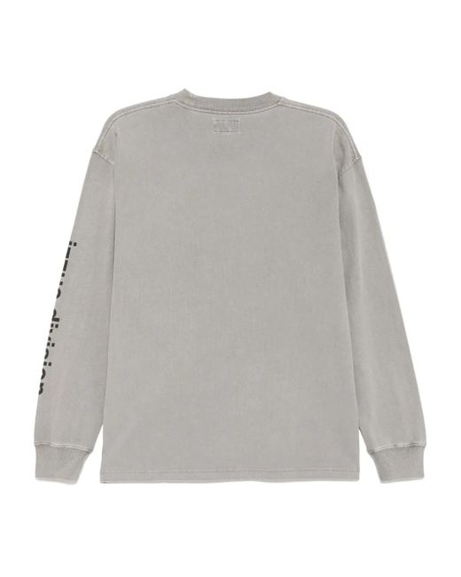 Izzue Gray Logo-Patch T-Shirt for men