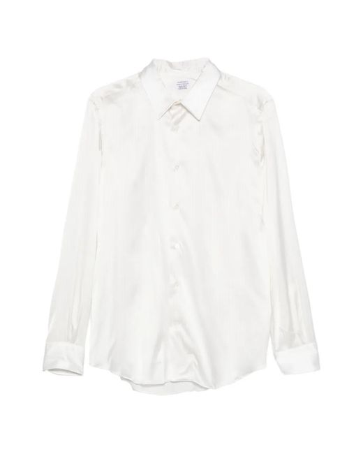 Mazzarelli White Striped Shirt for men