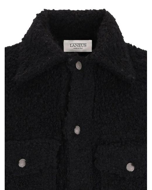 Laneus Black Knitted Jacket