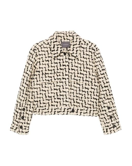 Lorena Antoniazzi White Tweed Cropped Jacket