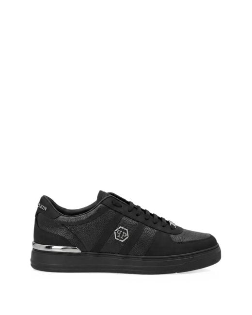 Philipp Plein Black Low-Top Sneakers Mix-Color