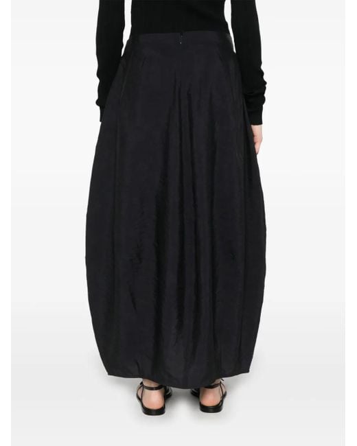 Totême  Black Parachute Midi Skirt