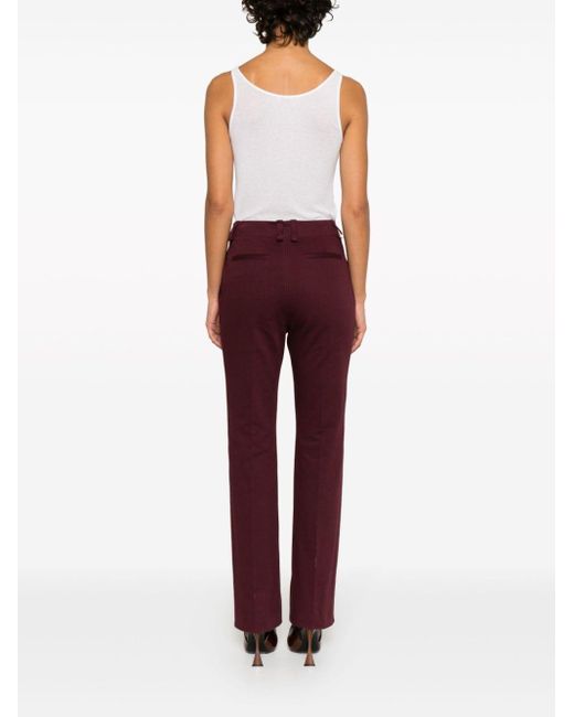 Pantalones rectos con bolsillos Saint Laurent de color Red