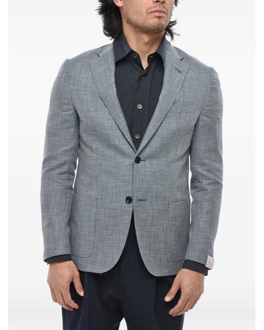 Corneliani Gray Gate Houndstooth Blazer for men