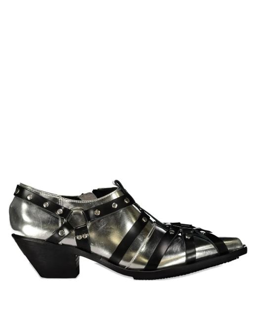 Junya Watanabe Black Studded Ankle Boots