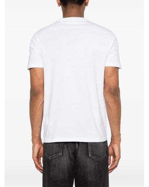 Karl Lagerfeld White Graphic Print T-Shirt for men