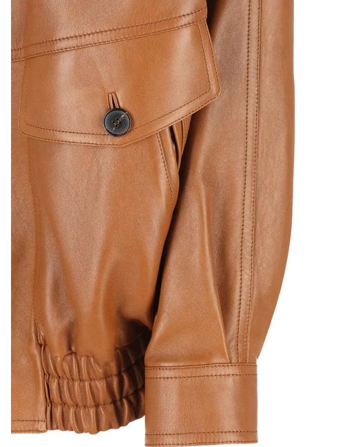 Saint Laurent Brown Leather Jacket