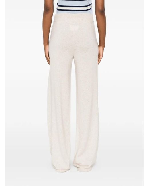 Bompard White Wide-Leg Trousers