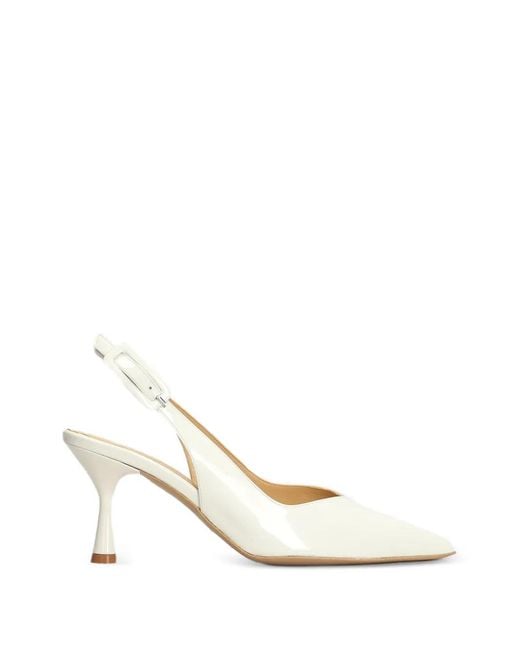 Fratelli Russo White Spitze Slingback-Pumps
