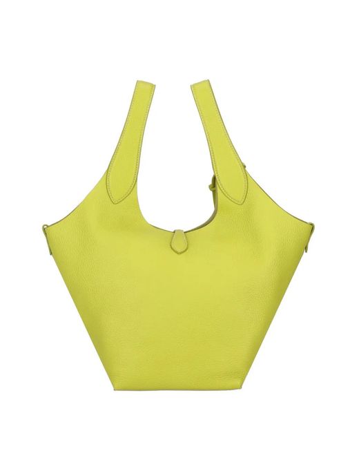 Polo Ralph Lauren Green Play Leather Tote Bag